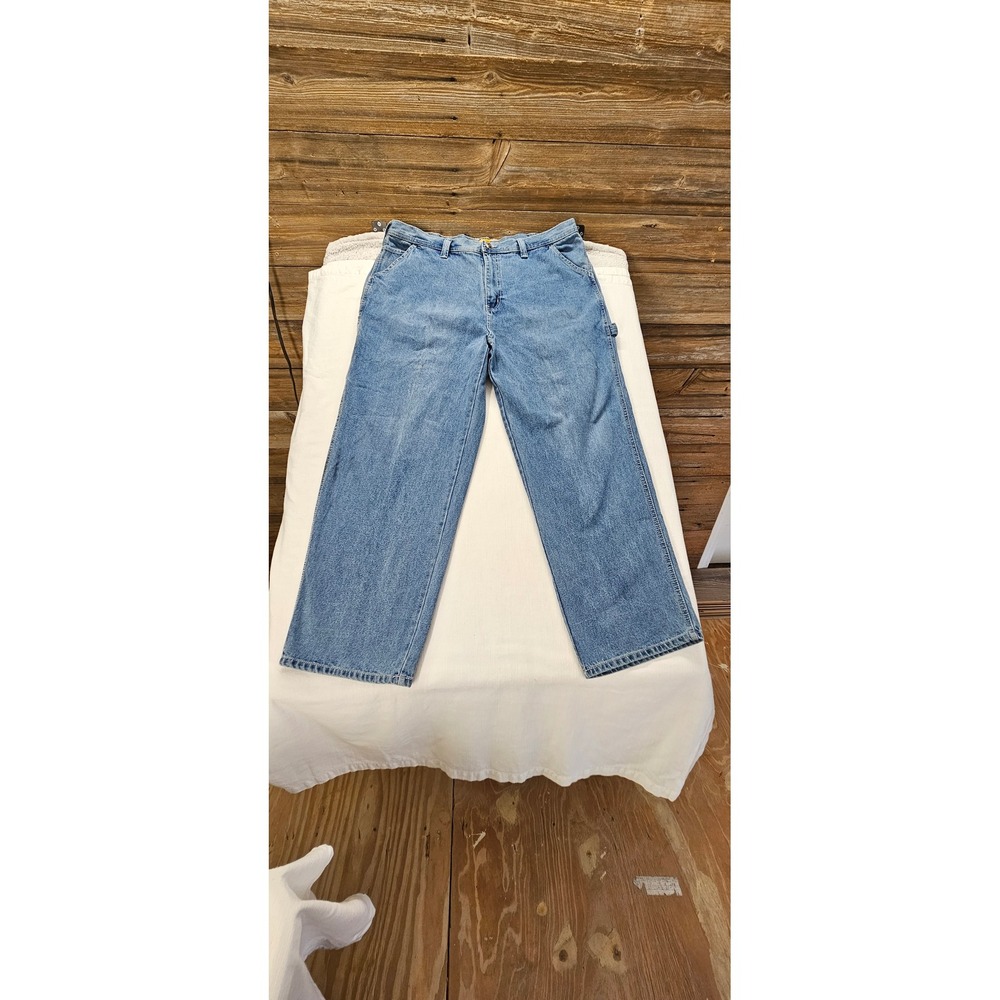 Vtg.Y2K Steve & Barrys Mens Carpenter Jeans Light Wash Workwear Denim 40x30